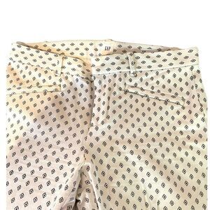 1404 Gap Skinny Ankle Size 8 Cream and Gray Diamond Pants NWOT